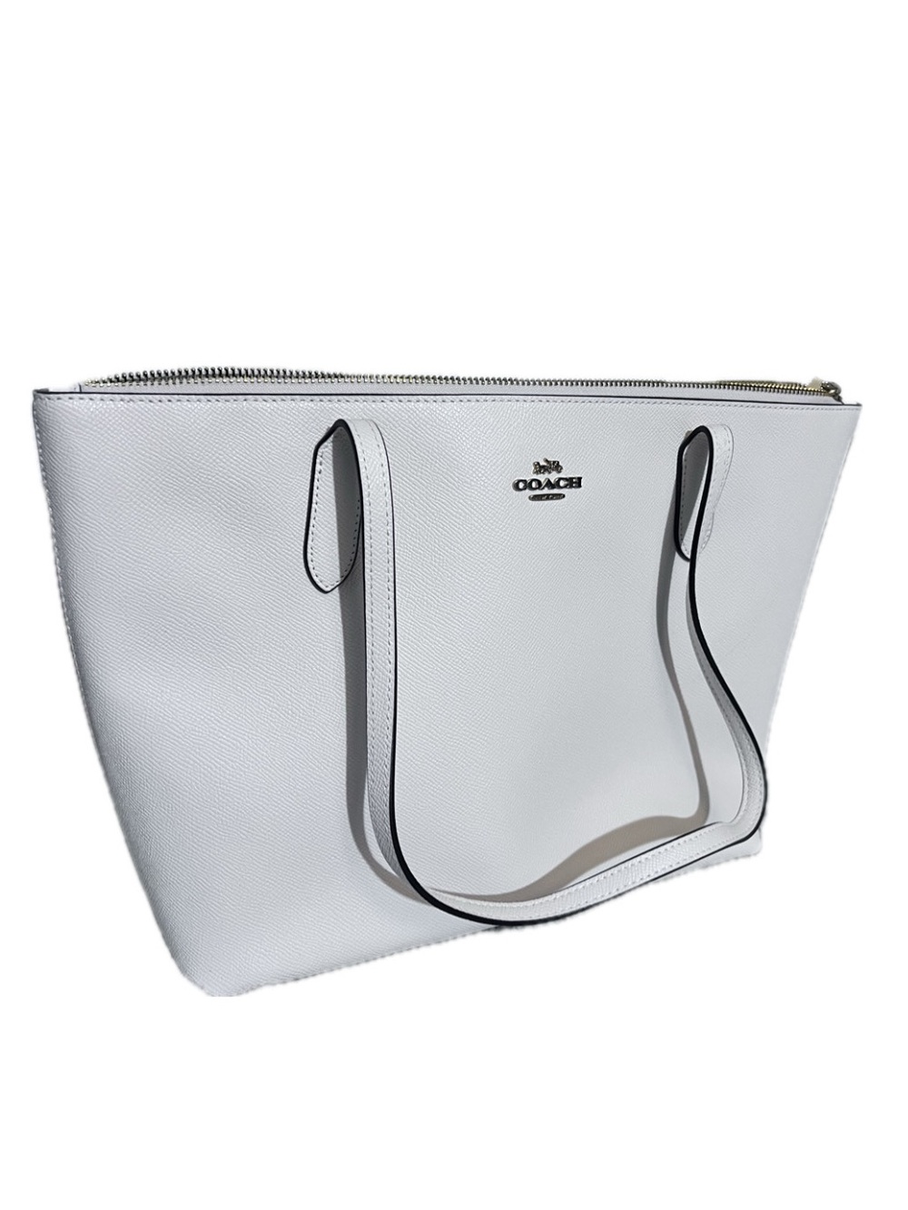 White Like-New Coach Purse